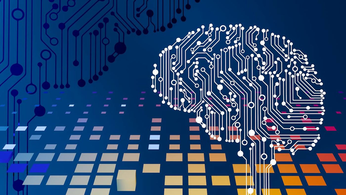Illustration d'un cerveau numérique sur circuit imprimé